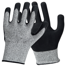 Gants HPPE Liner Sandy Nitrile Résistance aux coupures 5